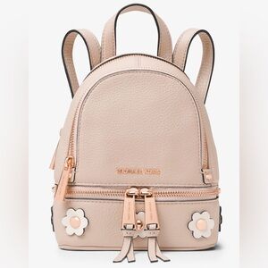 MICHAEL KORS Women’s Rhea Mini Floral Appliqué Leather Backpack